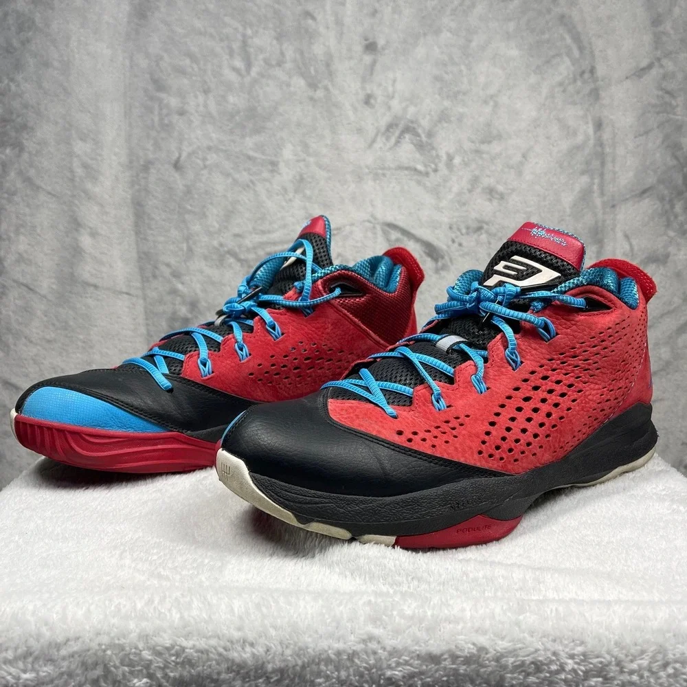 Nike Air Jordan CP3‎ VII Basketball Men Shoes Black/Red/Blue 616805-607 Size 13